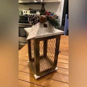 Wooden Rustic Christmas Lantern